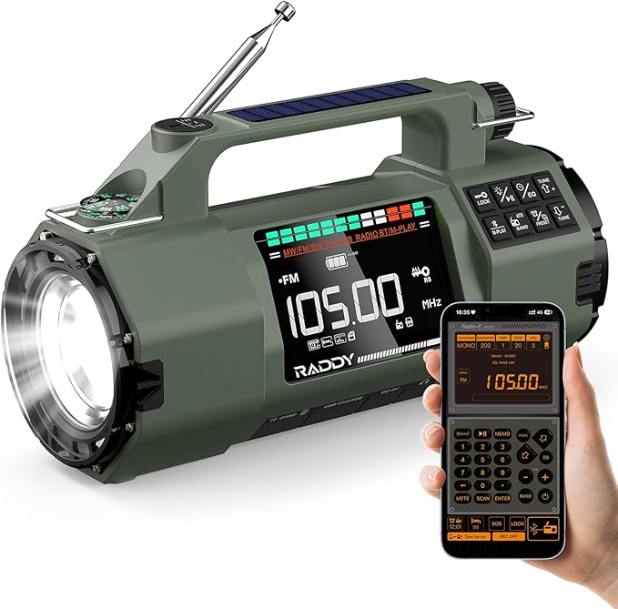 Raddy SH-907 Radio de Emergencia con Control App