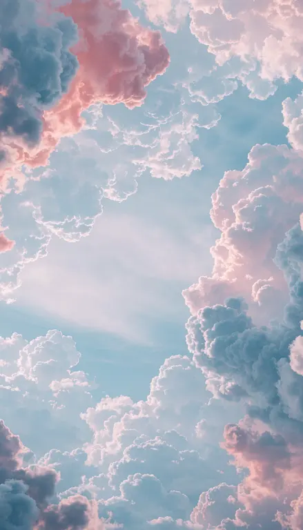 Fondo para croma Nubes de algodón