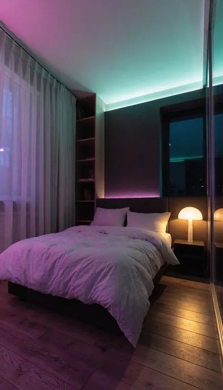 Fondo para croma Dormitorio noche LED