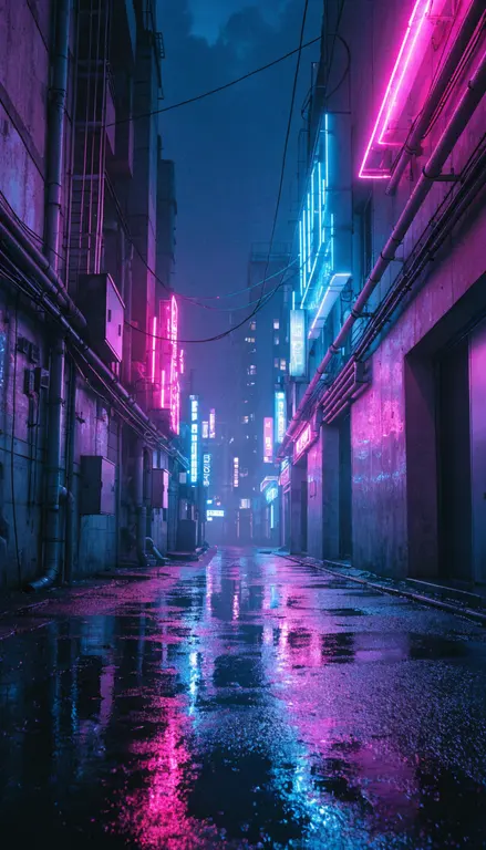 Fondo para croma Callejón cyberpunk