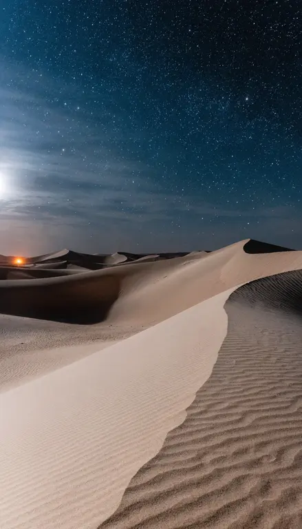 Fondo para croma Dunas del desierto noche