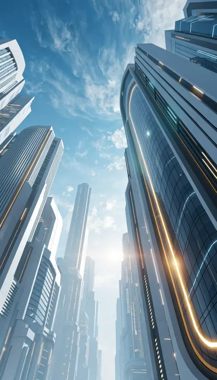 Fondo para croma Ciudad futurista