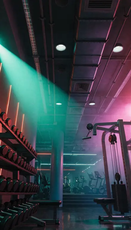 Fondo para croma Gimnasio neón