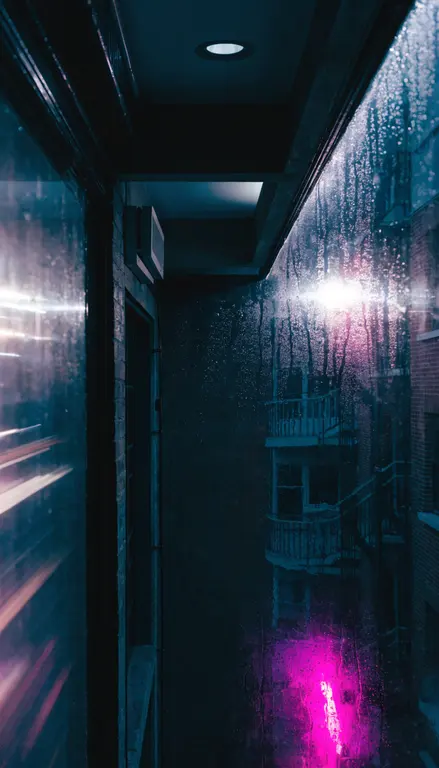Fondo para croma Neón noir lluvia