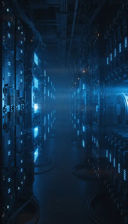 Fondo para croma Sala de servidores