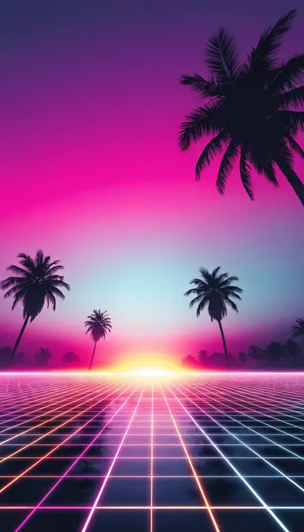 Fondo para croma Synthwave retro