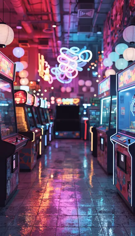 Fondo para croma Arcade de Tokio