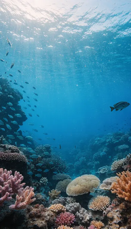 Fondo para croma Arrecife submarino