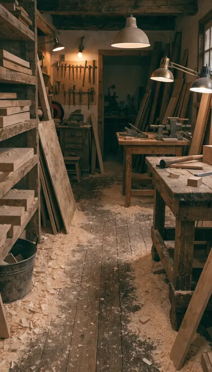 Fondo para croma Taller de carpintería