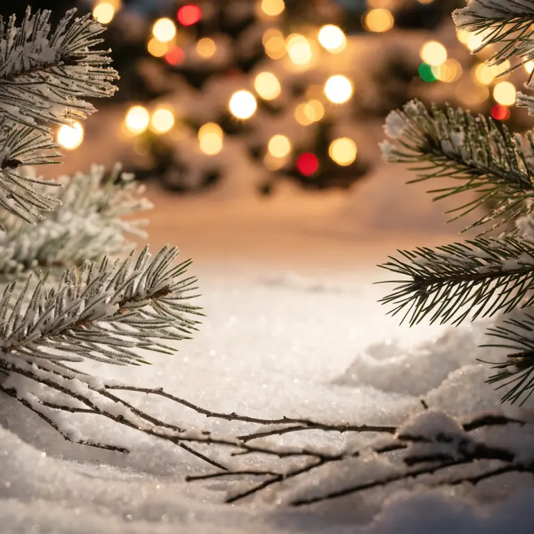 Fondo mockup Navidad bokeh