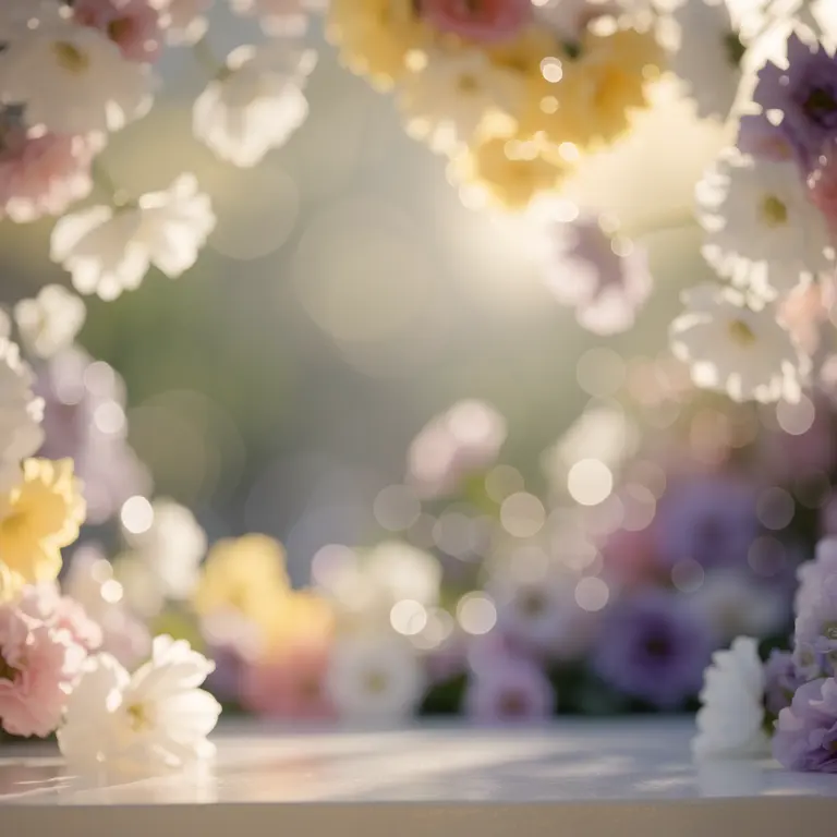 Fondo mockup Flores primavera