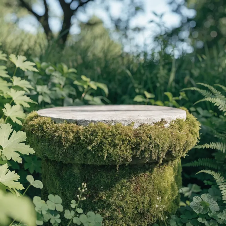 Fondo mockup Piedra y musgo eco