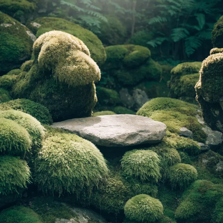 Fondo mockup Musgo y piedra