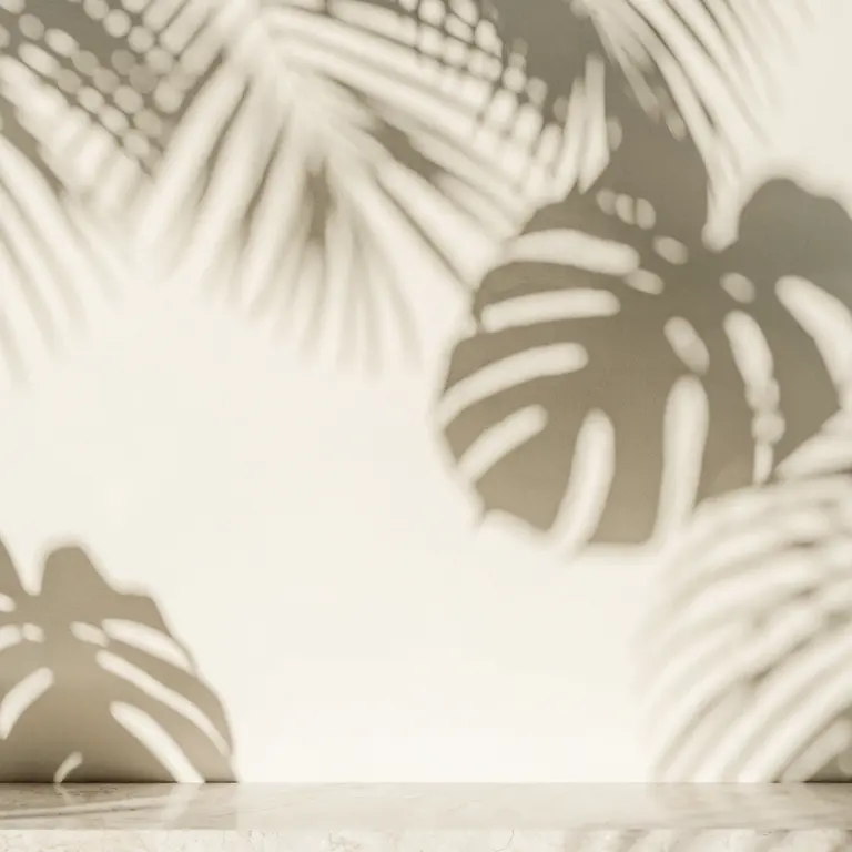 Fondo mockup Hojas tropicales