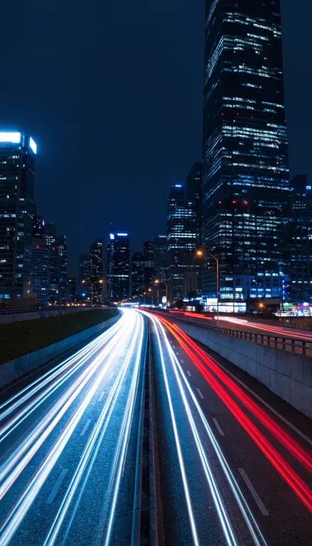 Wallpaper Autopista con luces · 1