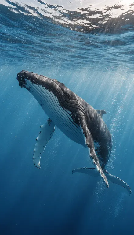 Wallpaper Ballena en el océano · 1