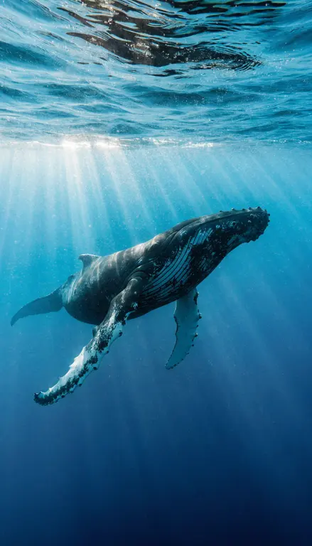 Wallpaper Ballena en el océano · 2