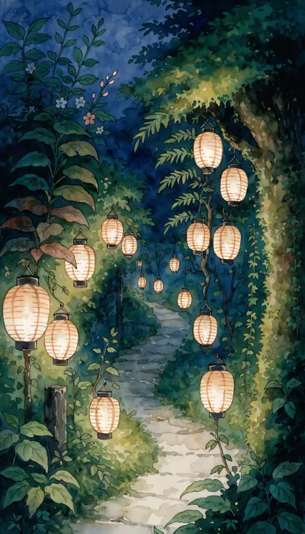 Wallpaper Camino de farolillos · 1