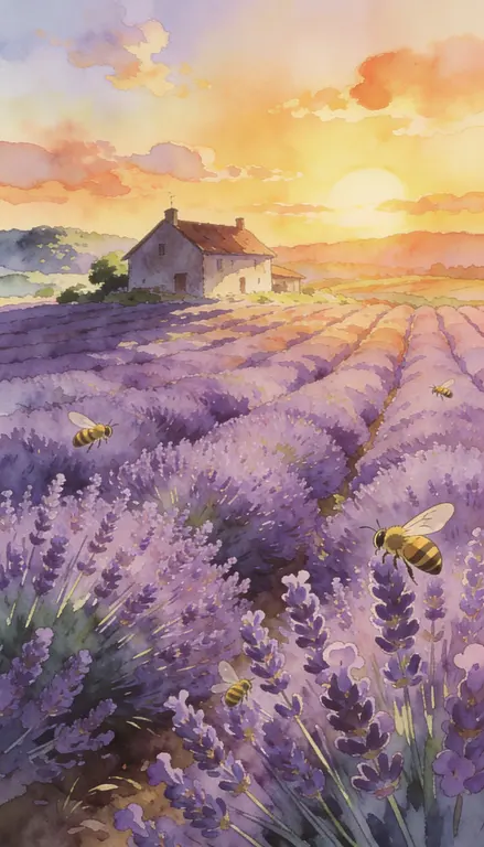 Wallpaper Campo de lavanda · 2