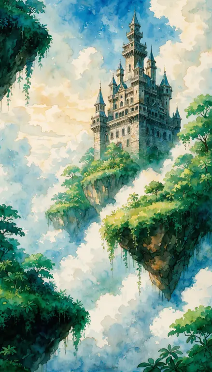 Wallpaper Castillo en el cielo · 2