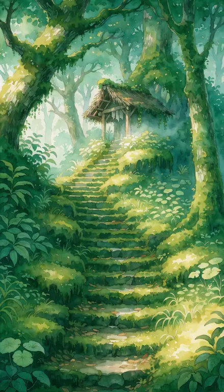 Wallpaper Escaleras al templo · 2
