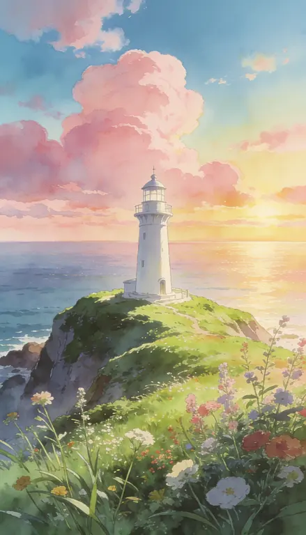 Wallpaper Faro al amanecer · 2