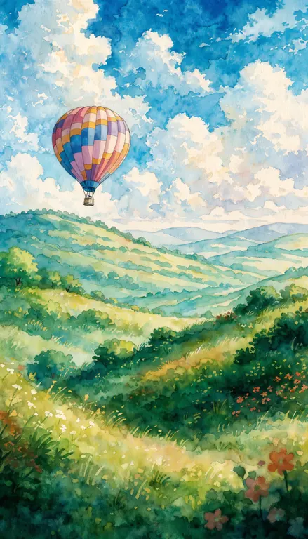 Wallpaper Globo aerostático · 1