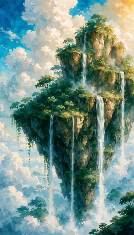 Wallpaper Isla flotante · 1