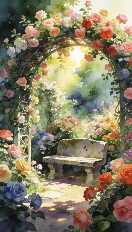 Jardín de rosas · 1