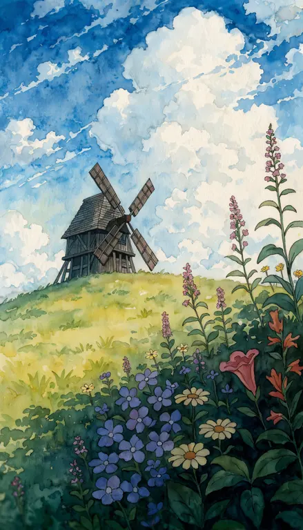 Wallpaper Molino de viento · 2
