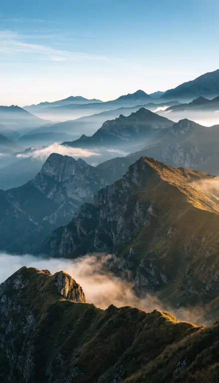 Wallpaper Montañas con niebla · 2