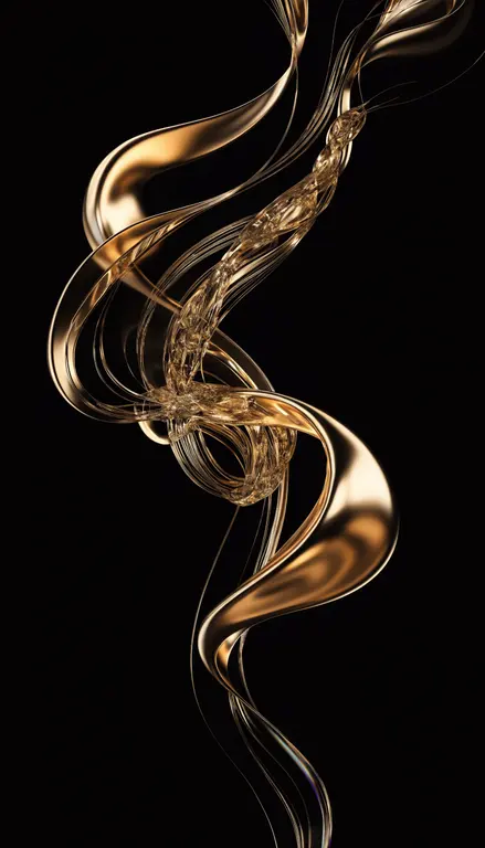 Wallpaper Oro líquido sobre negro · 1