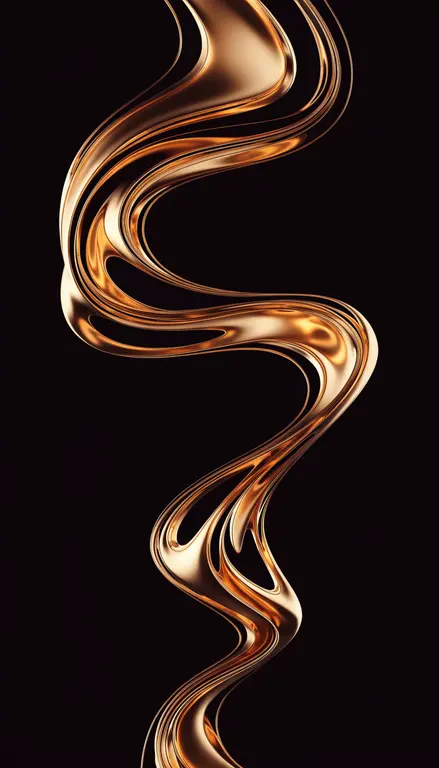 Wallpaper Oro líquido sobre negro · 2