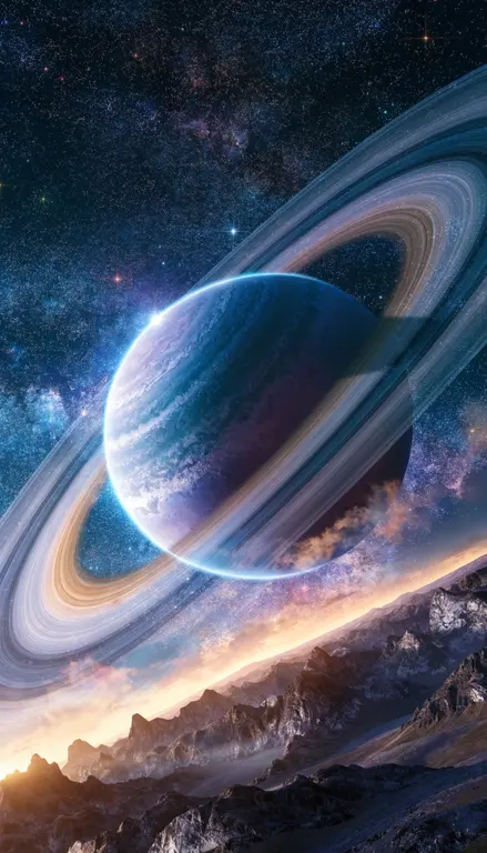 Wallpaper Planeta con anillos · 2