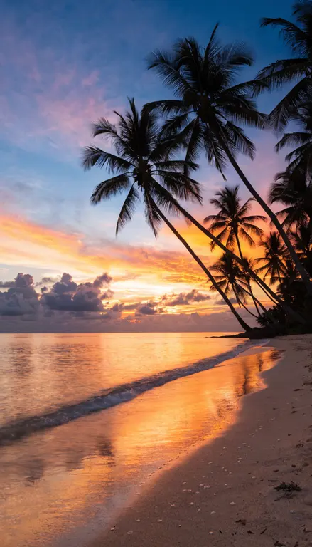 Wallpaper Playa al atardecer · 1