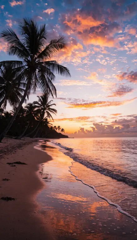 Wallpaper Playa al atardecer · 2