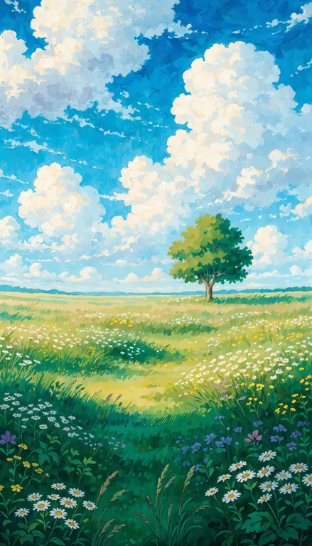 Pradera bajo nubes · 2
