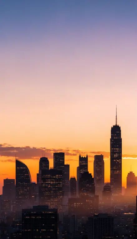 Wallpaper Skyline atardecer · 1