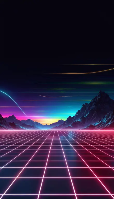 Wallpaper Synthwave grid · 2