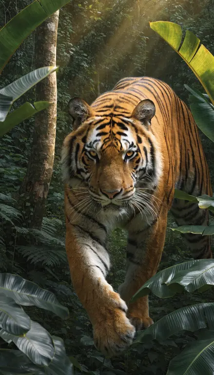 Wallpaper Tigre en la jungla · 2