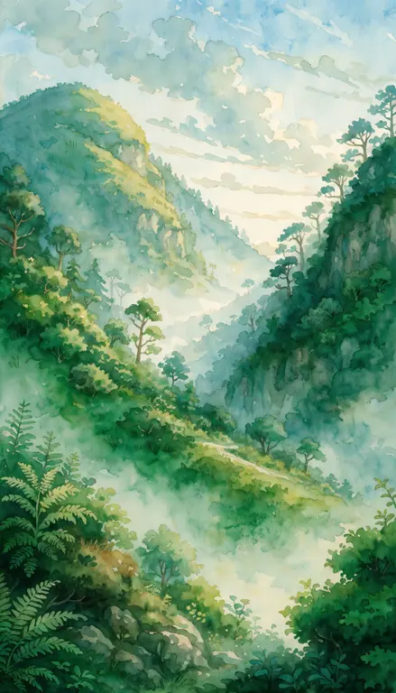 Wallpaper Valle con niebla · 2