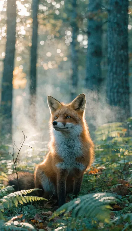 Wallpaper Zorro en el bosque · 2