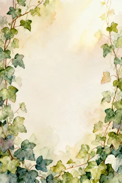 Ilustración gouache-of-ivy-climbing-b para menu