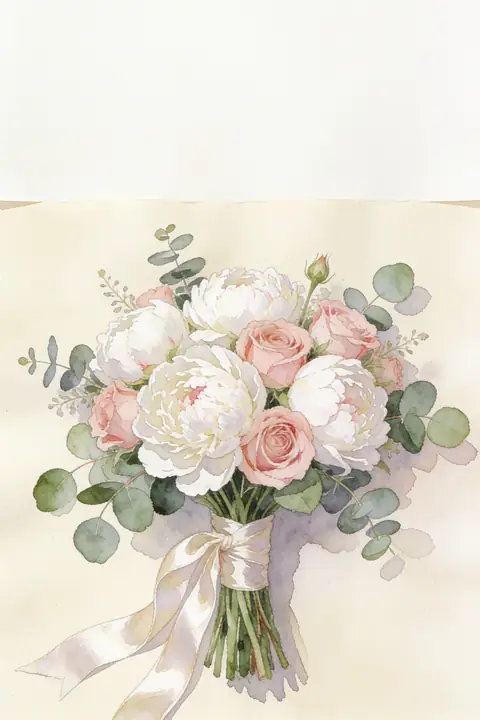 Ilustración gouache-illustration-of-a para save-the-date