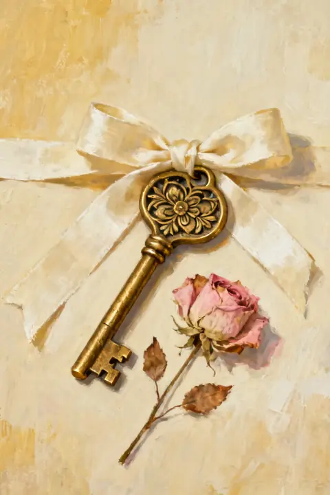 Ilustración gouache-of-an-antique-bra para save-the-date