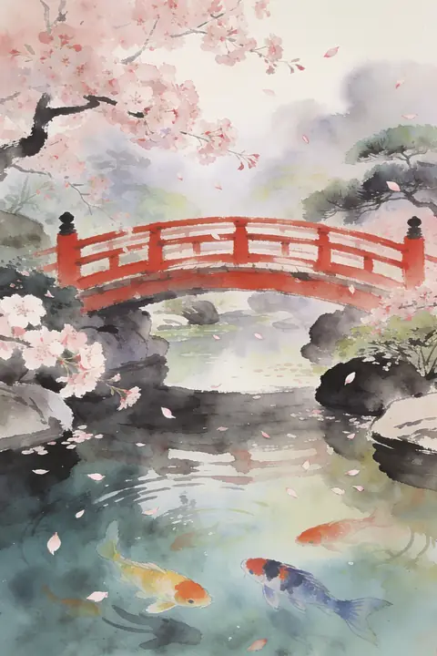Ilustración ink-and-watercolor-of-a-j para save-the-date