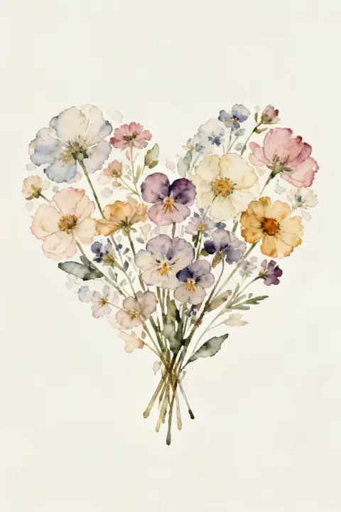 Ilustración loose-watercolor-of-a-bun para save-the-date