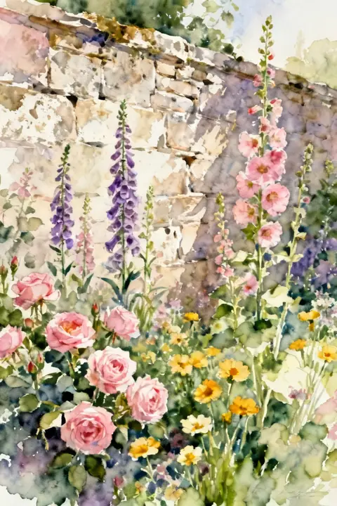 Ilustración loose-watercolor-of-an-en para save-the-date