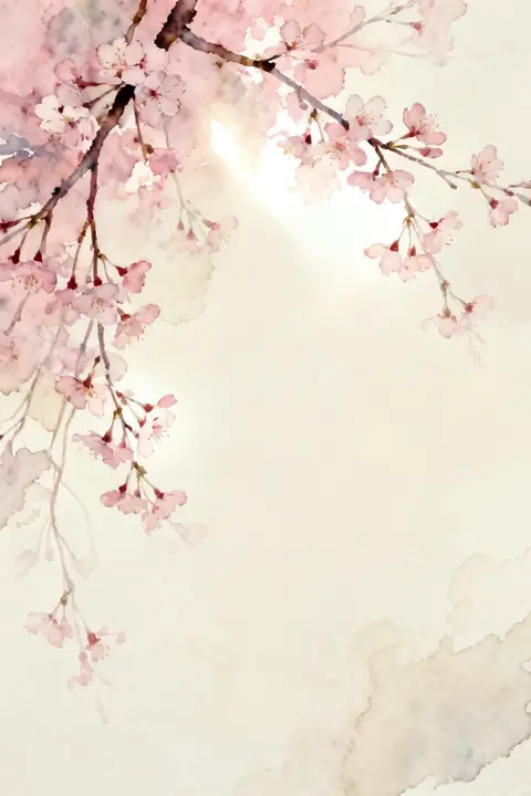 Ilustración loose-watercolor-of-cherr para save-the-date