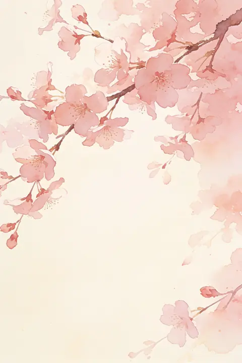 Ilustración loose-watercolor-of-cherr para save-the-date
